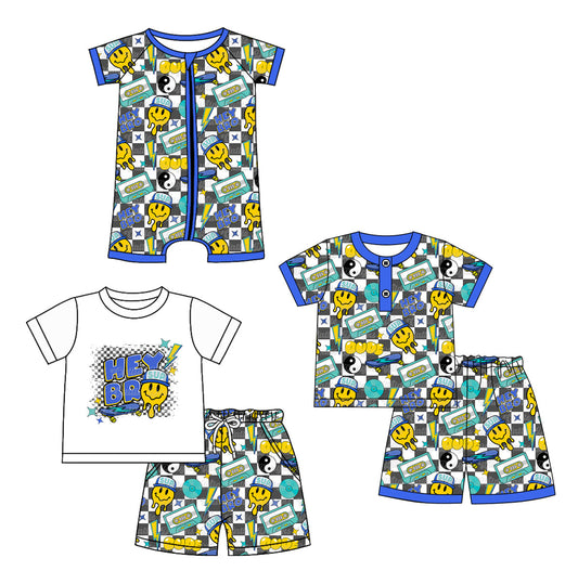 Baby Boy Short Sleeves Smile Sibling Romper Set ( Moq 5 Each Style ) 12.21