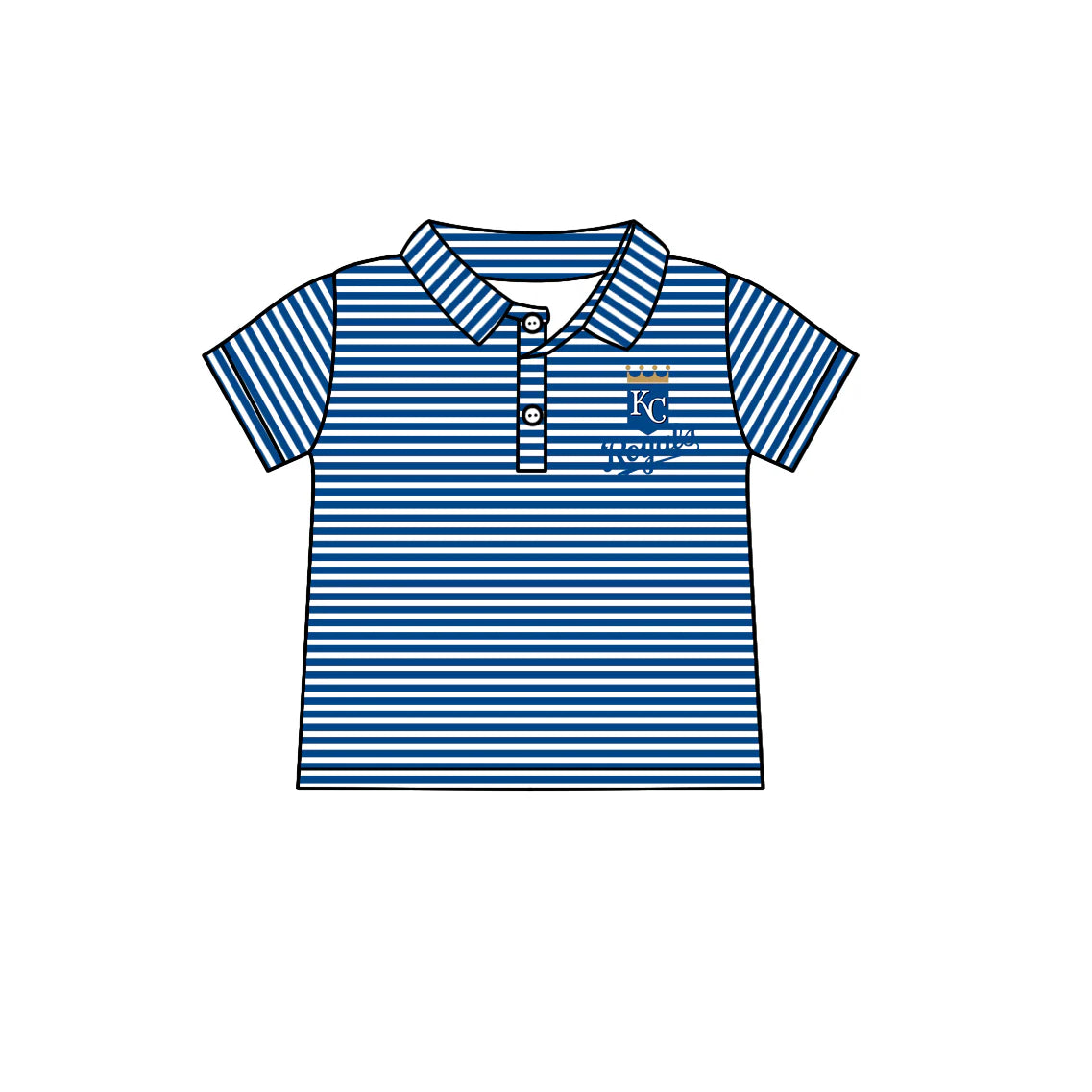 ( Moq 5 each style ) Baby Boy Girl Toddler KC Team Bows Sibling Shirt Dress Set 6.21