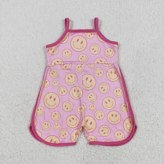Baby Girl Straps Smile Pockets Pink Jumpsuit RTS