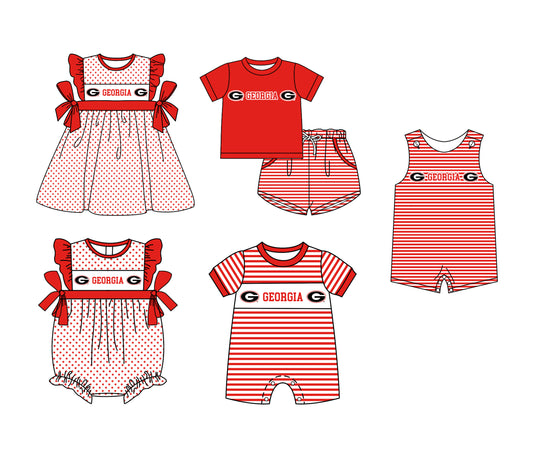 ( Moq 5 Each Style ) Sibling Baby Boys Girls Kids Team Rompers Dress Set Clothes