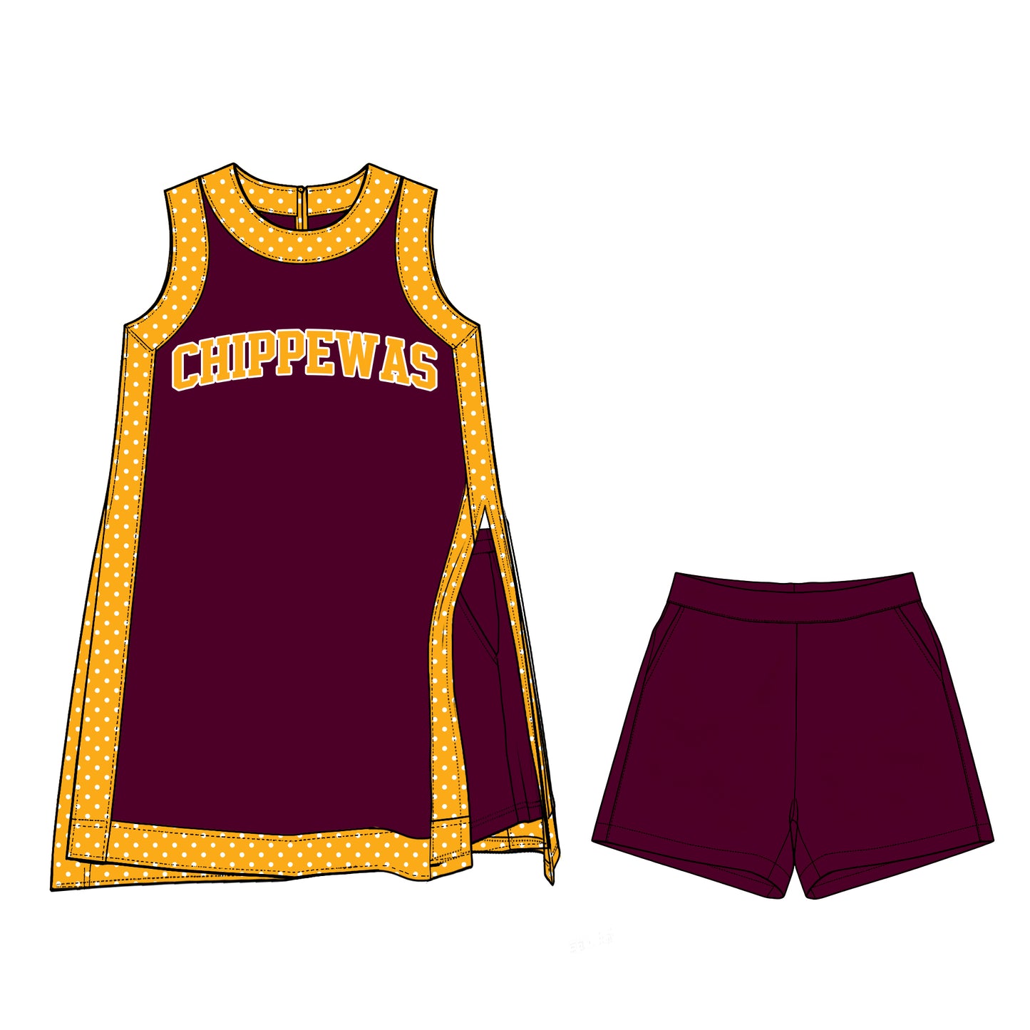( Moq 5 ) Baby Girls Kids Sleeveless Team Tops Shorts Team Set Clothes
