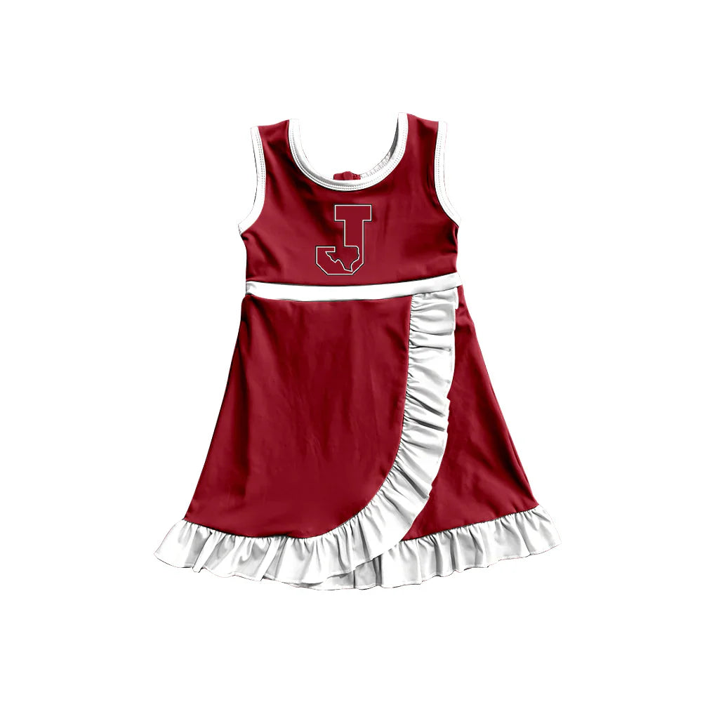 ( Moq 5 Each Style ) Sibling Baby Girls Kids Sleeveless Shorts Ruffle Red Dress Team Clothes