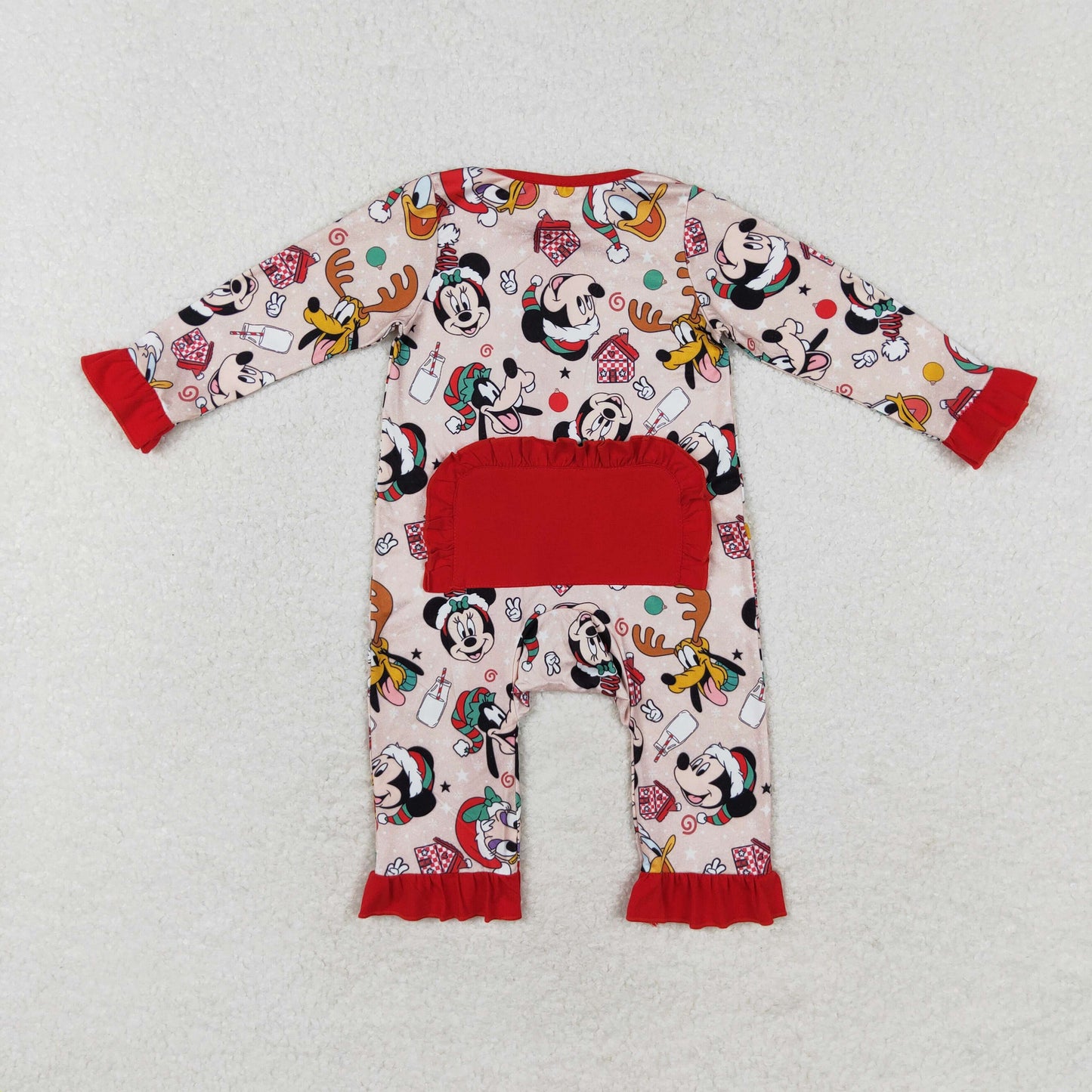 Baby Boy Long Sleeves Christmas Cartoon Deer Romper