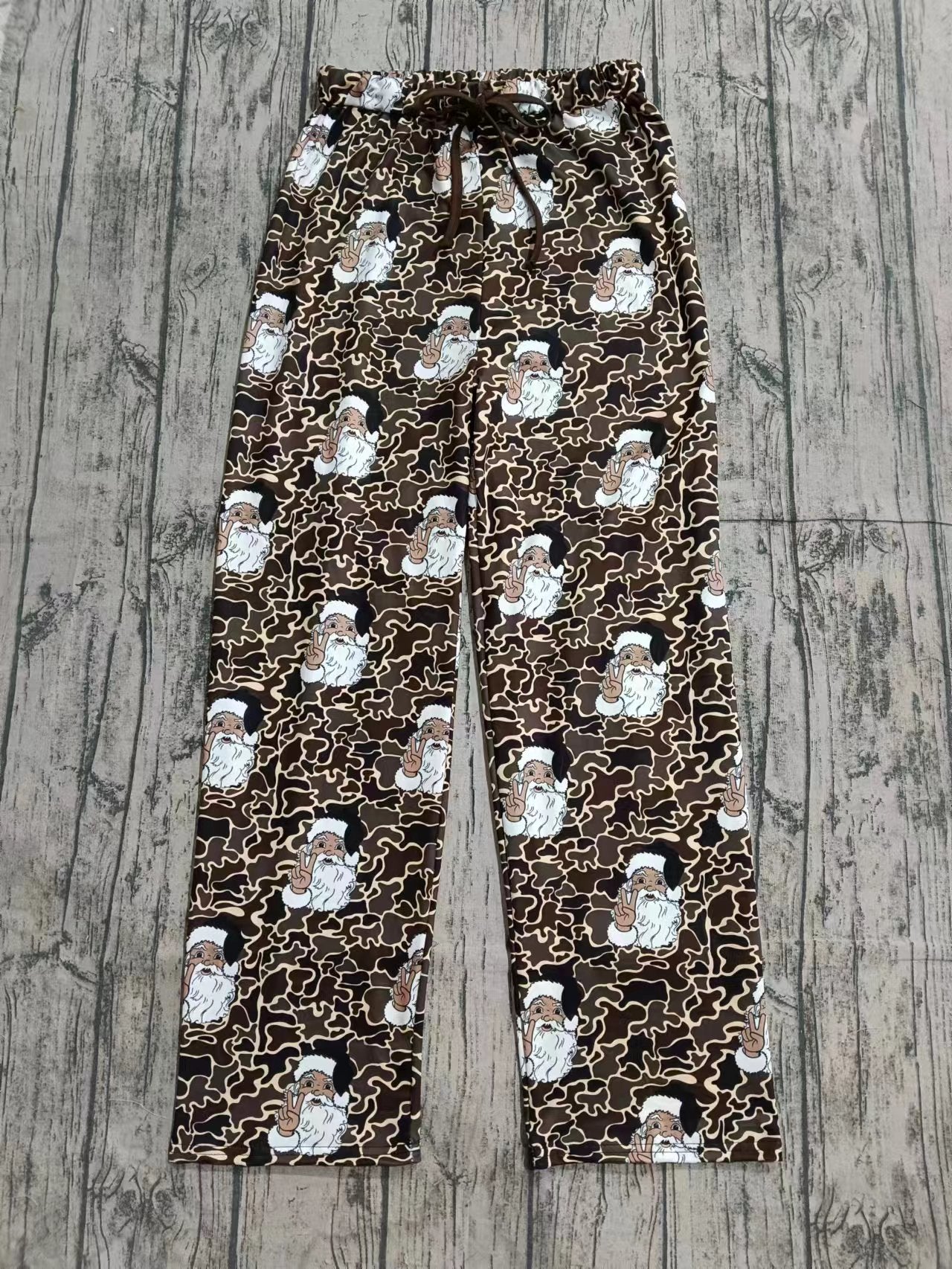 Adult Women Christmas Santa Camo Bottom Pajamas Pants Moq 5