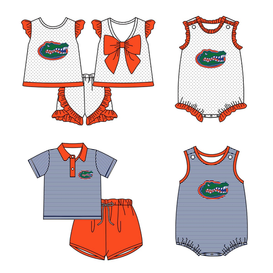 Baby Boy Girl Summer Team Sibling Romper Set ( Moq 5 Each Style )