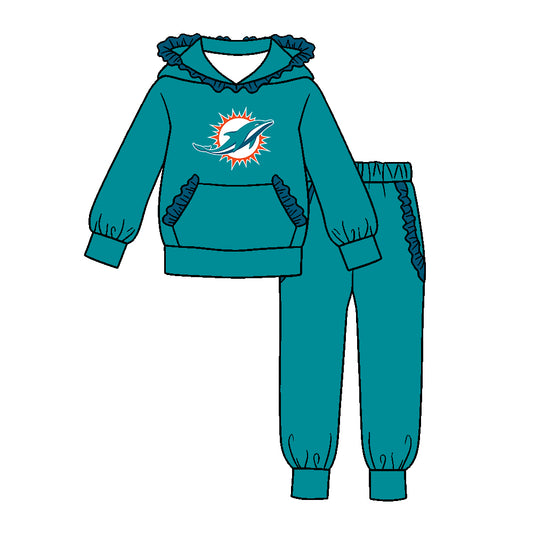 ( Moq 5 ) Baby Girls Toddler Long Sleeves Hoodie Pullover Pockets Pants Team Clothes Set