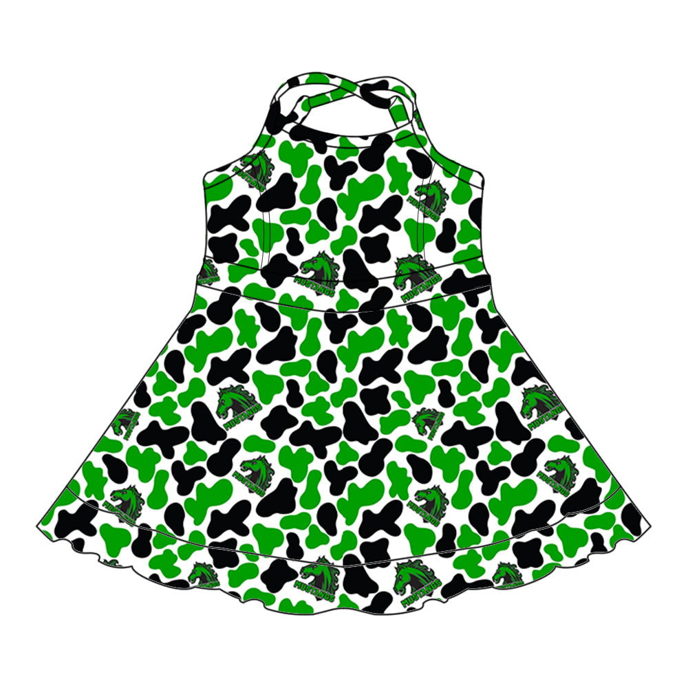 ( Moq 5 each style ) Baby Boy Girl Team Sibling Shirt Green Camo Jumpsuit Dress Set 8.6