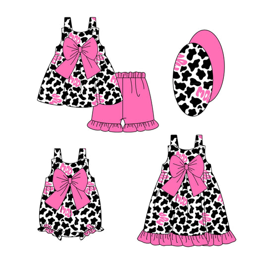 Baby Girl Western Bows Sibling Romper Dress Set ( Moq 5 Each Style ) 1.9