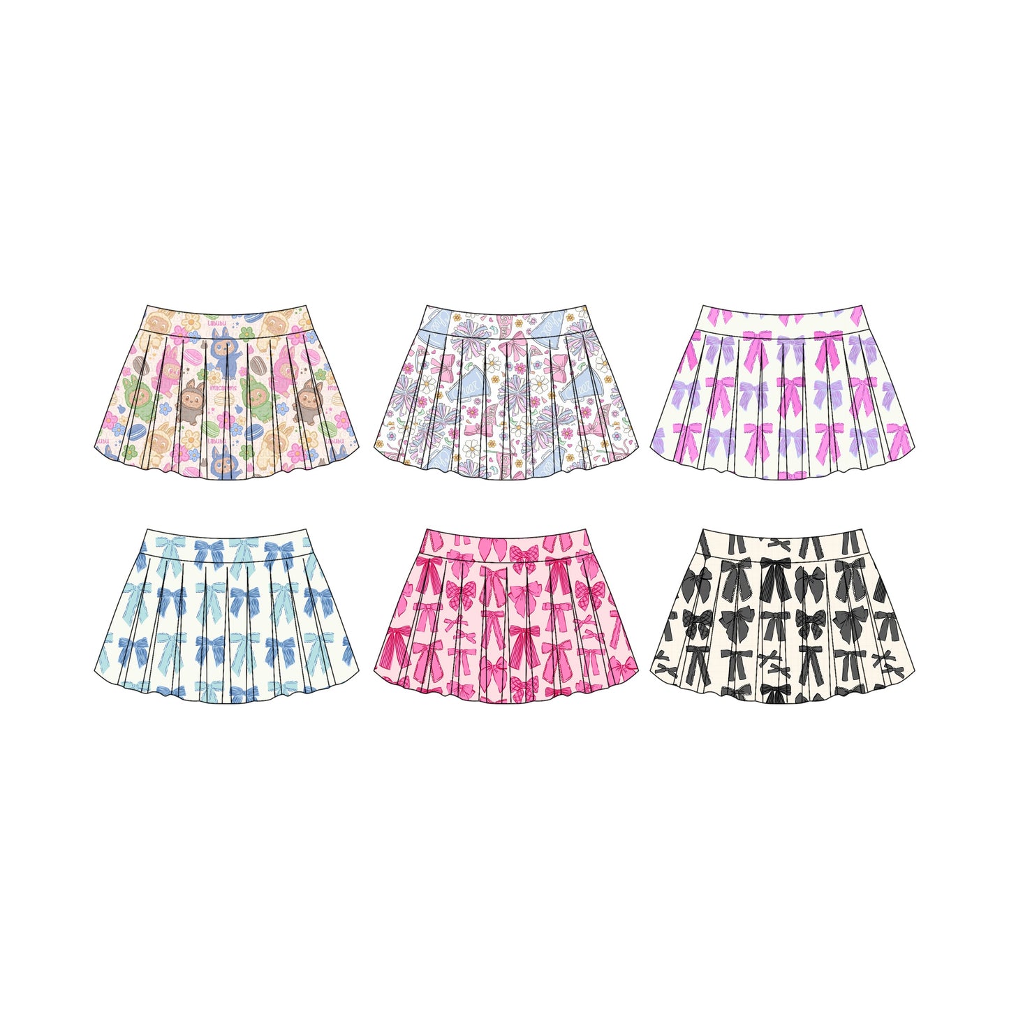 Baby Girl Bows Sibling Shorts Skirt Skorts Bottoms ( Moq 5 Each Style ) 4.2