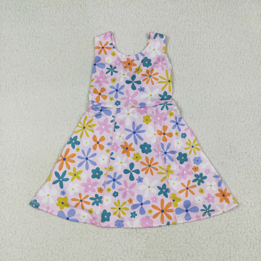 Baby Girl Sleeveless Colorful Flower Shorts Yoga Active Wear Skort Dress RTS