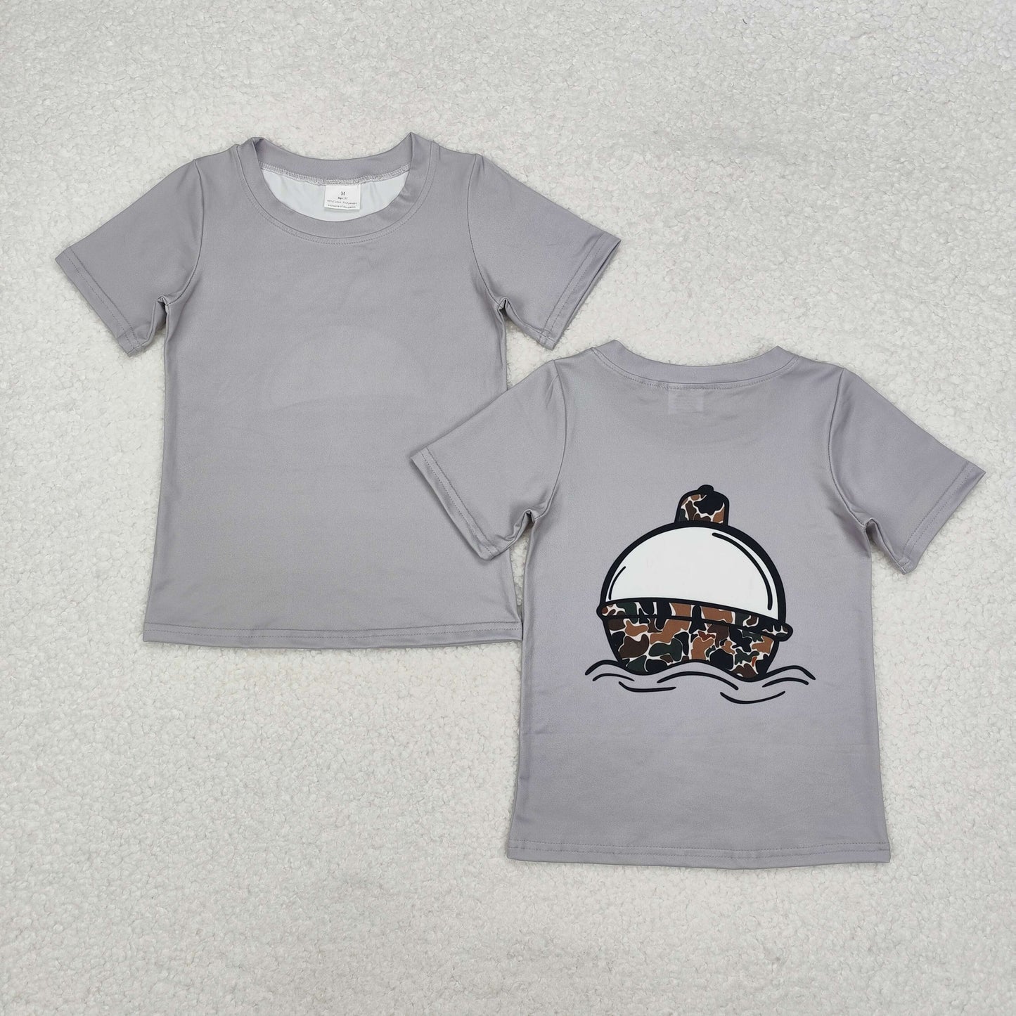 Baby Boy Short Sleeves Camo Grey Tee Shirt Tops