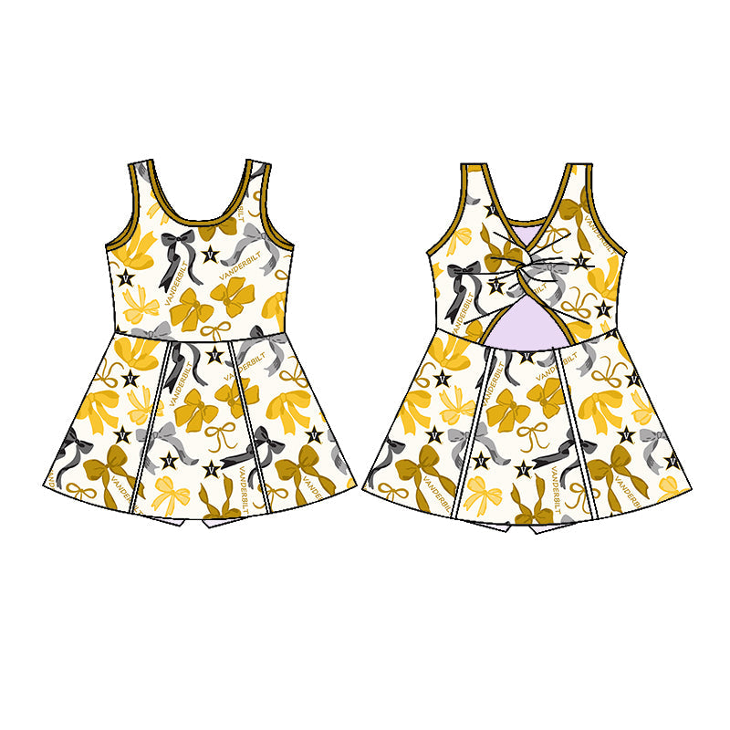 ( Moq 5 each style ) Baby Girl Team Star Bows Sibling Dress Set 5.15