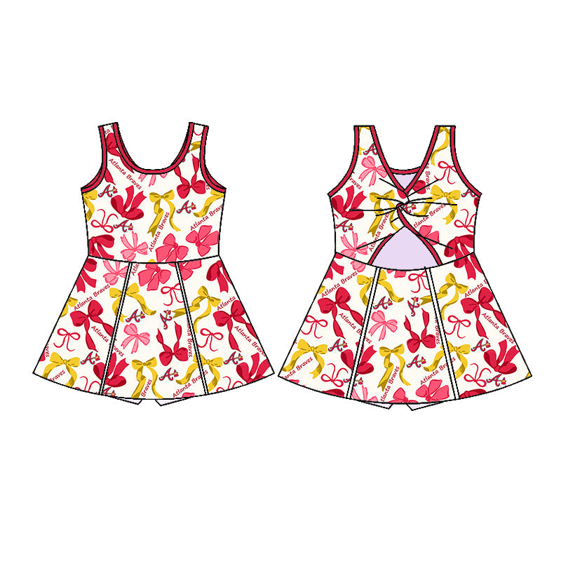 ( Moq 5 each style ) Baby Girl Team A Bows Sibling Dress Set 5.17