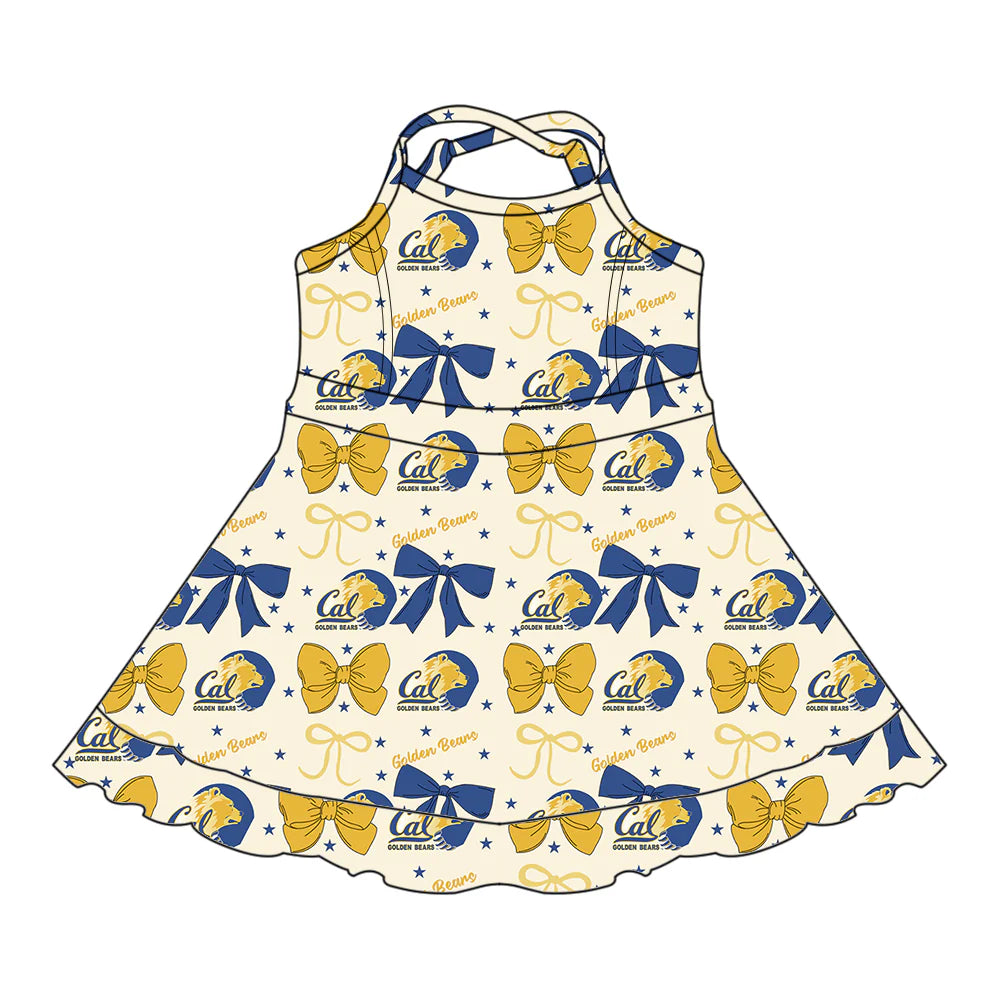 ( Moq 5 each style ) Baby Girl Toddler Team Bows Sibling Dress Set 6.24