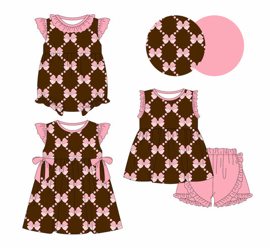 Baby Girl Bows Sibling Romper Dress Set ( Moq 5 Each Style ) 1.3