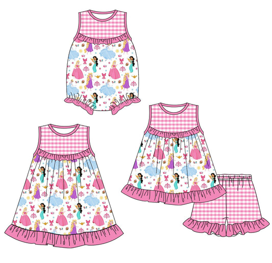 Baby Girl Princess Bows Sibling Romper Dress Set ( Moq 5 Each Style ) 1.24