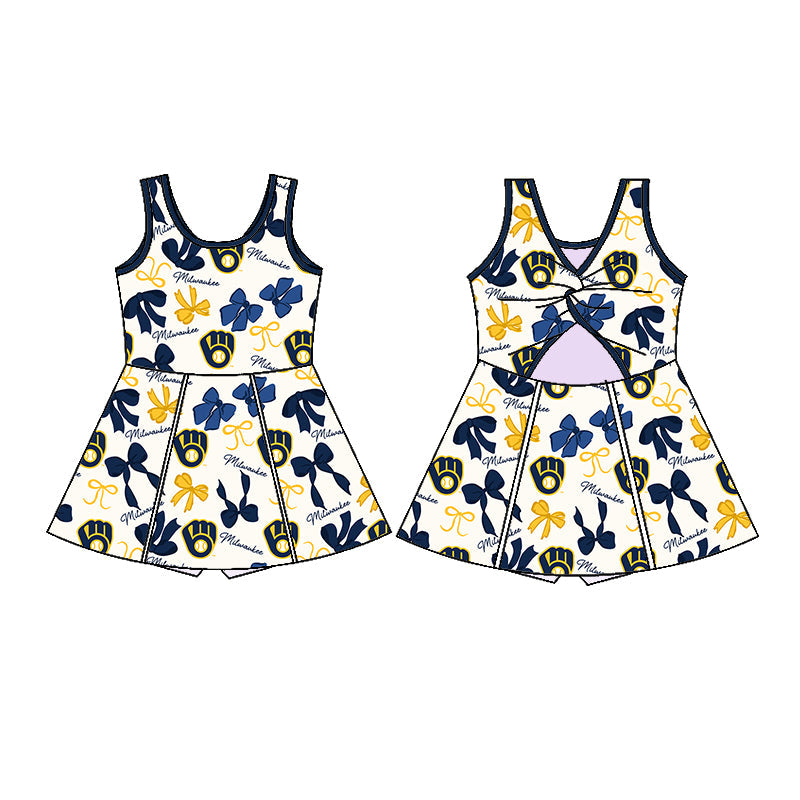 ( Moq 5 each style ) Baby Girl Team Bows Sibling Dress Set 5.21