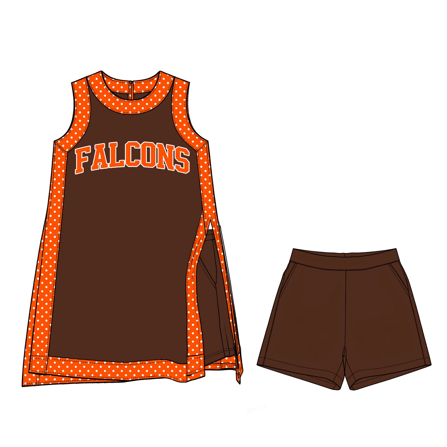 ( Moq 5 ) Baby Girls Kids Sleeveless Team Tops Shorts Team Set Clothes