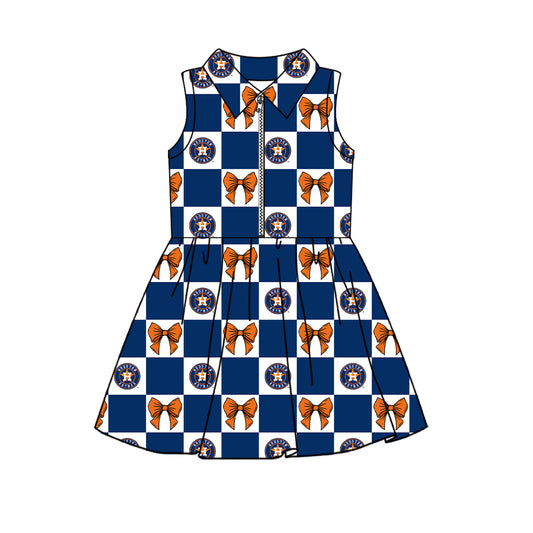 ( Moq 5 ) Custom Baby Girls Kids Sleeveless Shorts Knee Length Team Zipper Dress Cheer Clothes