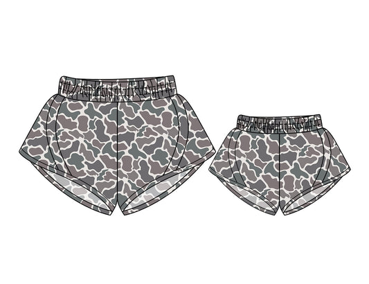 Baby Girl Adult Women Camo Sports Shorts Mom And Me ( Moq 5 Each Style ) 3.5