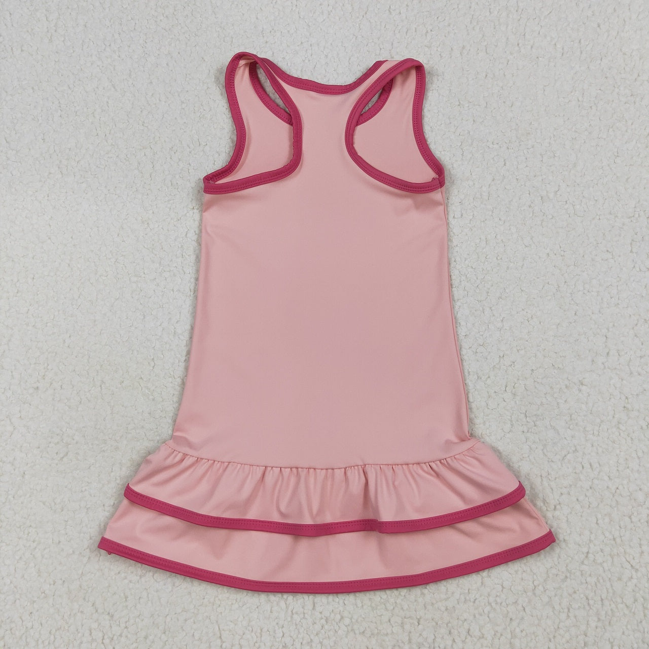 Baby Girl Sleeveless Ruffle Knee Length Dress Sibling Yoga Active Summer Clothes RTS