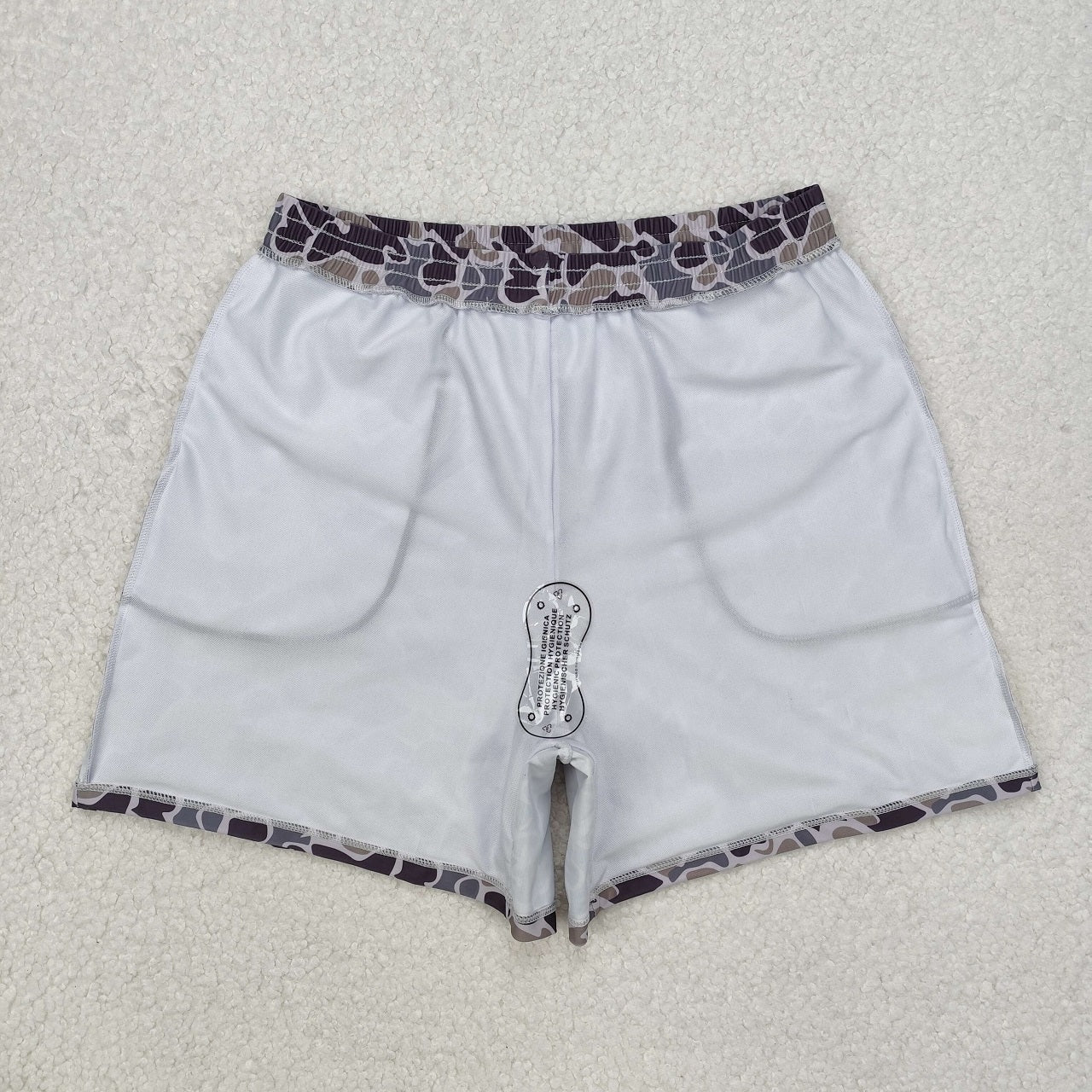 Baby Boy Girl Adult Dark Grey Camo Sibling Family Trunks Swimsuit RTS