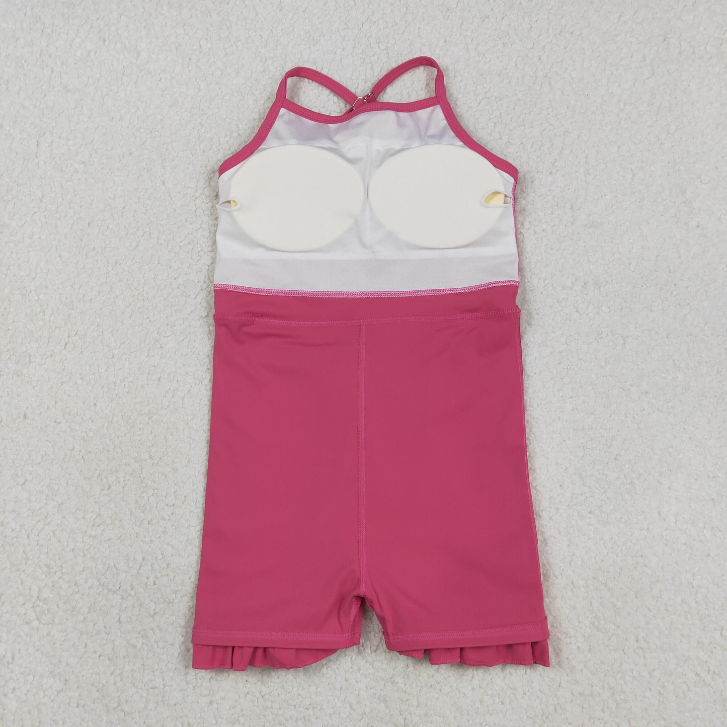 Baby Girls Kids Straps Pink Yoga Active Shorts Knee Length Dress RTS
