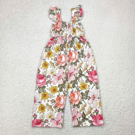 Baby Girl Short Sleeves Pants Flower Jumpsuit RTS