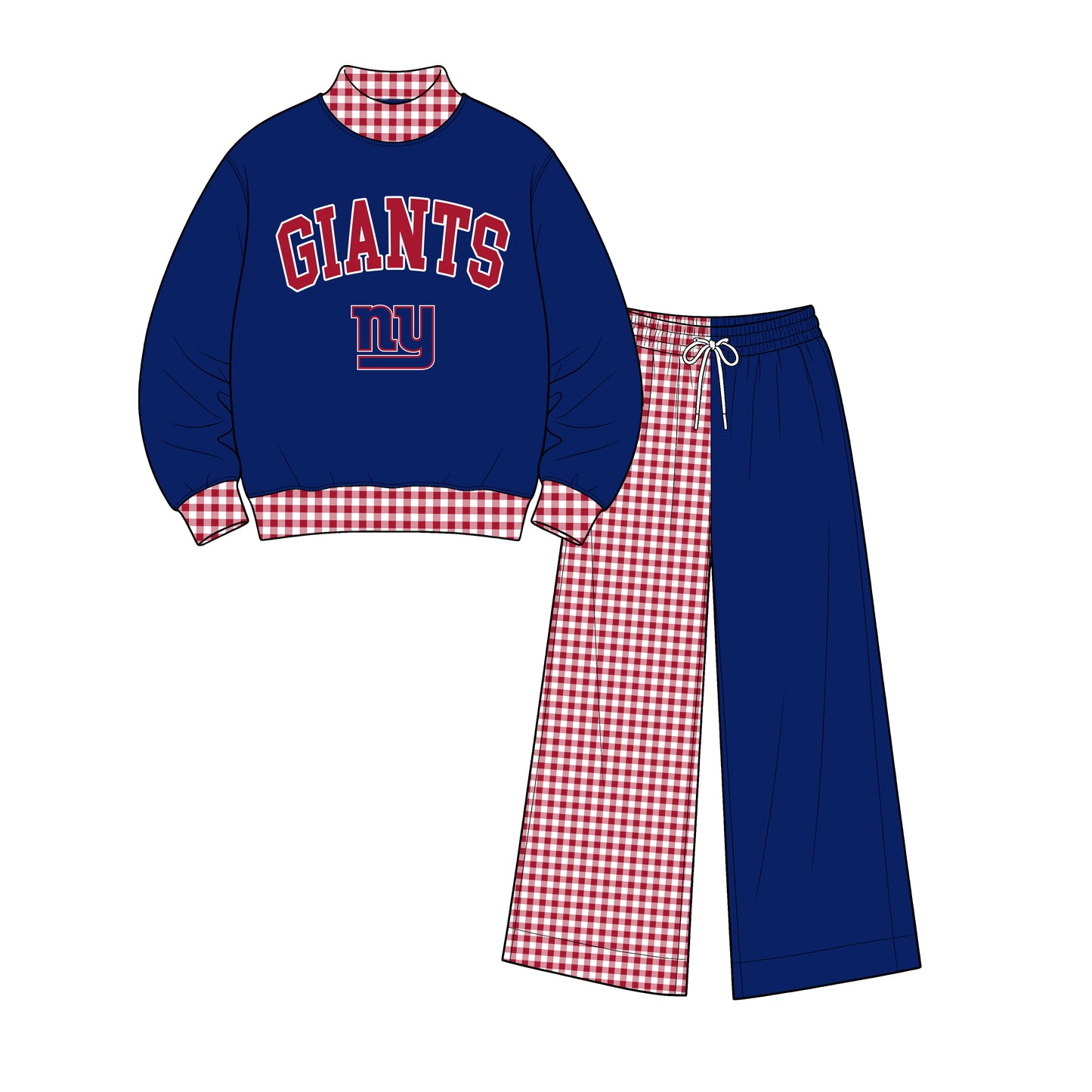 ( Moq 5 ) Baby Girls Kids Long Sleeves Shirt Plaid Pants Team Set Clothes