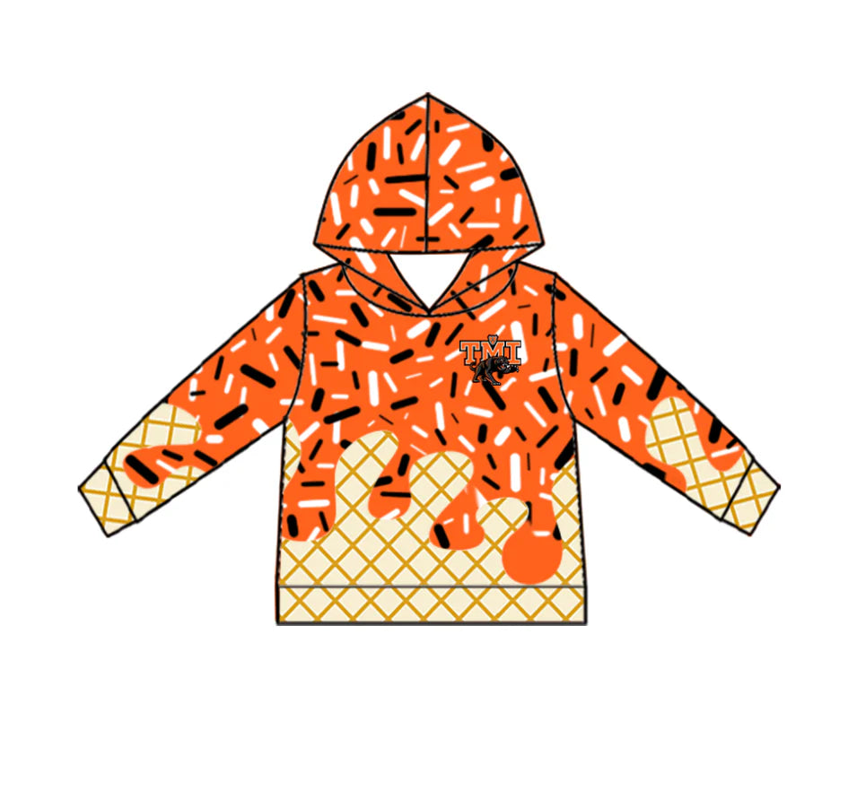 ( Moq 5 each style ) Baby Boy Team Sibling Orange Drip Shorts Shirt 7.24