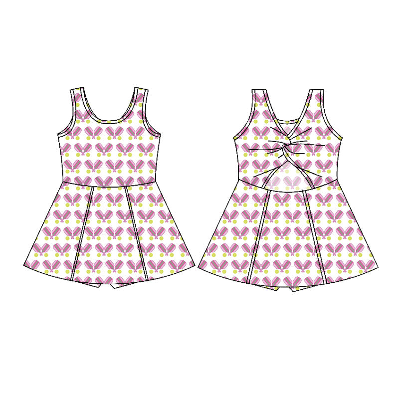 Baby Girl Sleeves Bow Pink Knee Length Dress ( Moq 5 ) 1.23