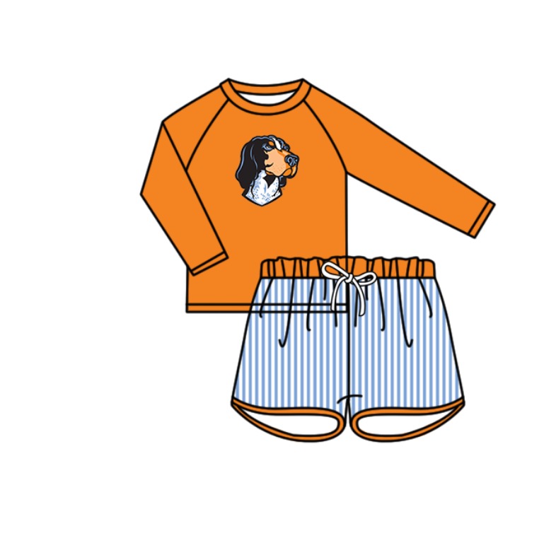 ( Moq 5 Each Style ) Baby Boys Girls Kids Team Sibling Dogs Jumpsuits Sets Swimsuits