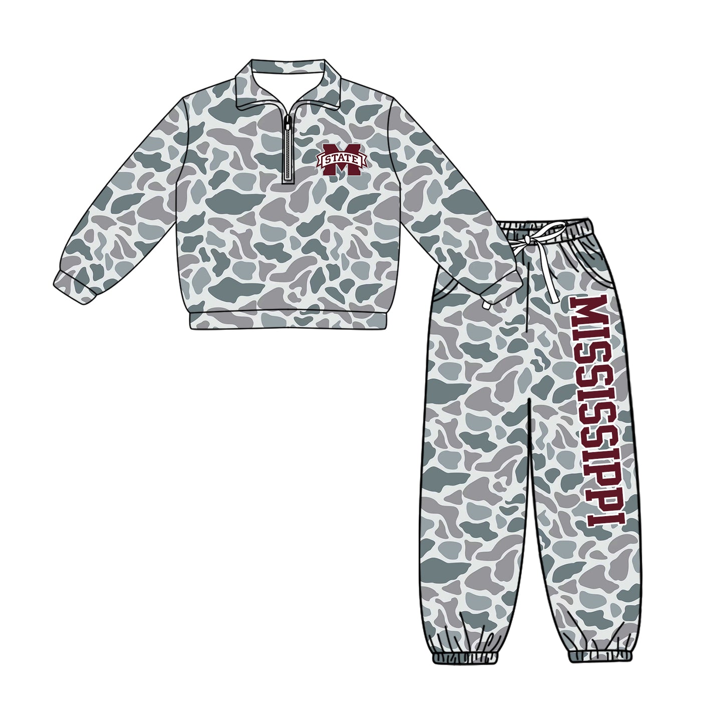 ( Moq 5 ) Baby Boys Toddler Long Sleeves Zipper Pullover Jogger Pants Team Clothes Set