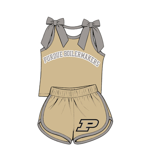 ( Moq 5 ) Sibling Baby Girls Kids Sleeveless Bows Shirt Shorts Team Set Clothes