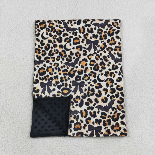 Baby Girls Toddler Bats Leopard Halloween Black Blanket RTS