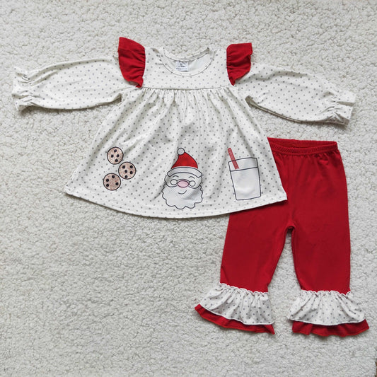 Promotion 6 C11-25 Baby Girl Kids Christmas Santa Cake Milk Red Cotton Pants Outfit