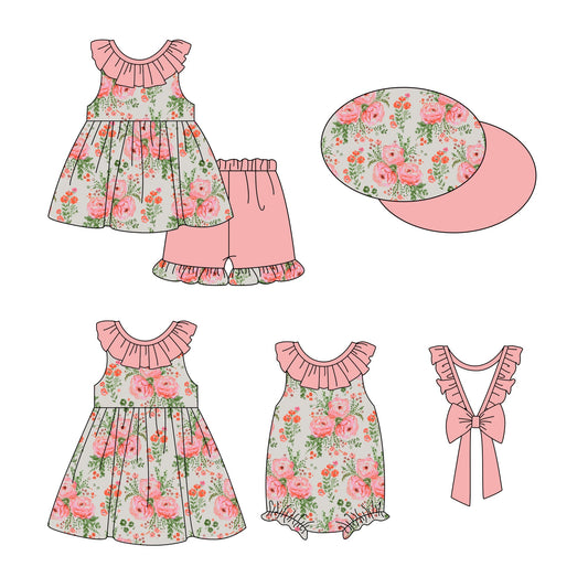Baby Girl Floral Sibling Romper Dress Set ( Moq 5 Each Style ) 1.3