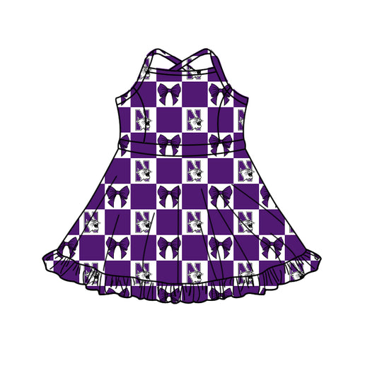 ( Moq 5 ) Custom Baby Girls Kids Straps Shorts Knee Length Team Dress Cheer Clothes