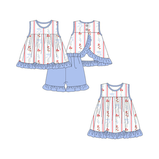 Baby Girl Sleeveless Bows Sibling Dress Set ( Moq 5 Each Style ) 2.25