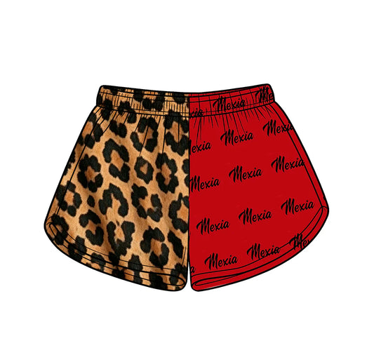 ( Moq 5 ) Baby Girls Kids Leopard Team Shorts Summer Clothes