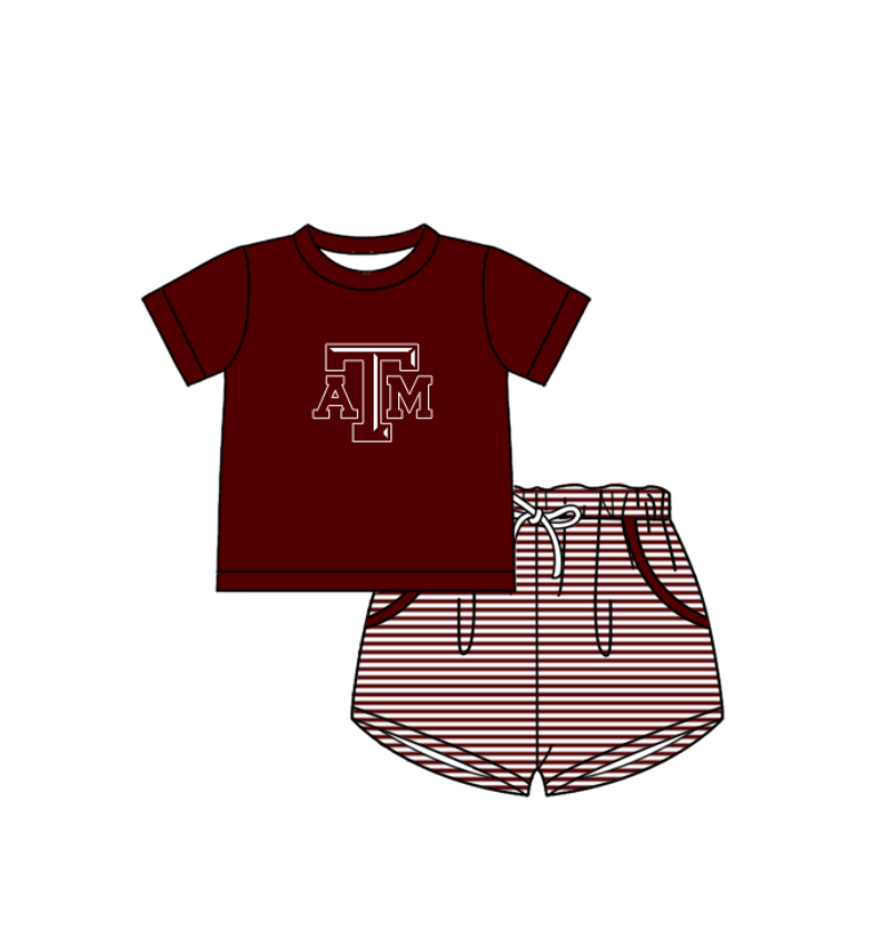 ( Moq 5 Each Style ) Baby Boys Girls Kids ATM Stripes Team Sibling Rompers Sets