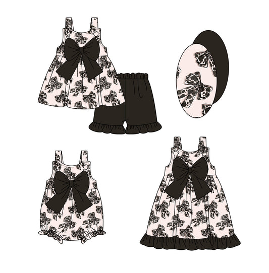 Baby Girl Bows Western Sibling Romper Dress Set ( Moq 5 Each Style ) 1.16