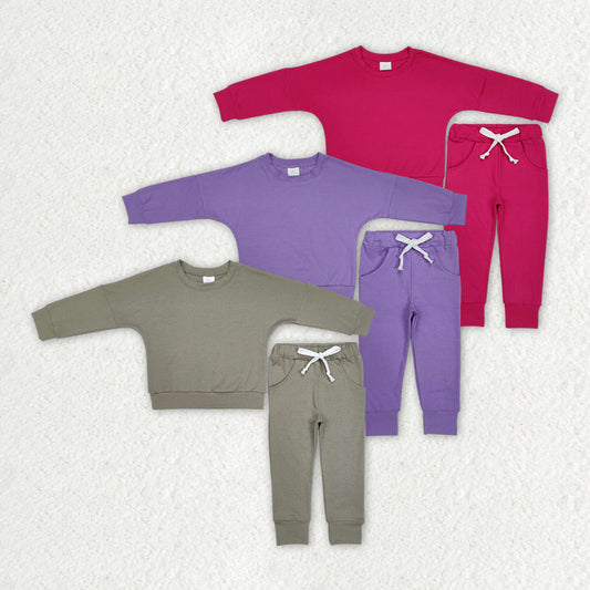 Baby Boy Girl Kids Cotton Shirts Pants Sibling Sports Clothes Set RTS