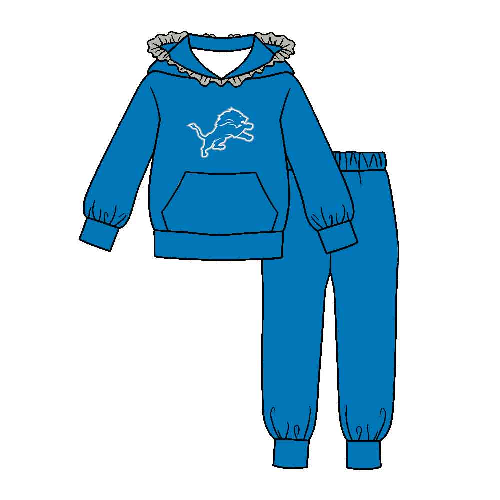 ( Moq 5 ) Baby Girls Toddler Long Sleeves Hoodie Pullover Pockets Pants Team Clothes Set