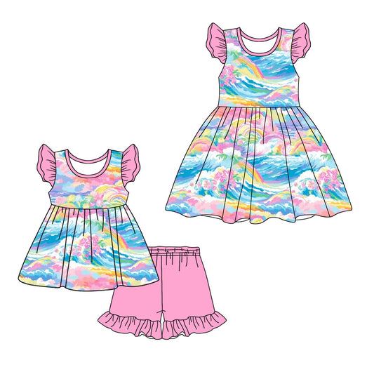 Baby Boy Girl Short Sleeves Sibling Dress Set ( Moq 5 Each Style ) 12.18