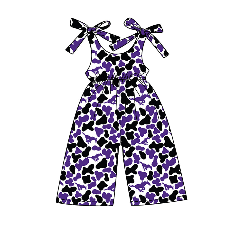 ( Moq 5 each style ) Baby Boy Girl Team Camo Sibling Purple Shirt Jumpsuit Dress Set 8.6