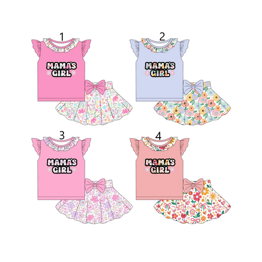 ( Moq 5 Each Style ) Baby Kids Toddler Short Sleeves Mama's Girl Sibling Flower Set 4.18