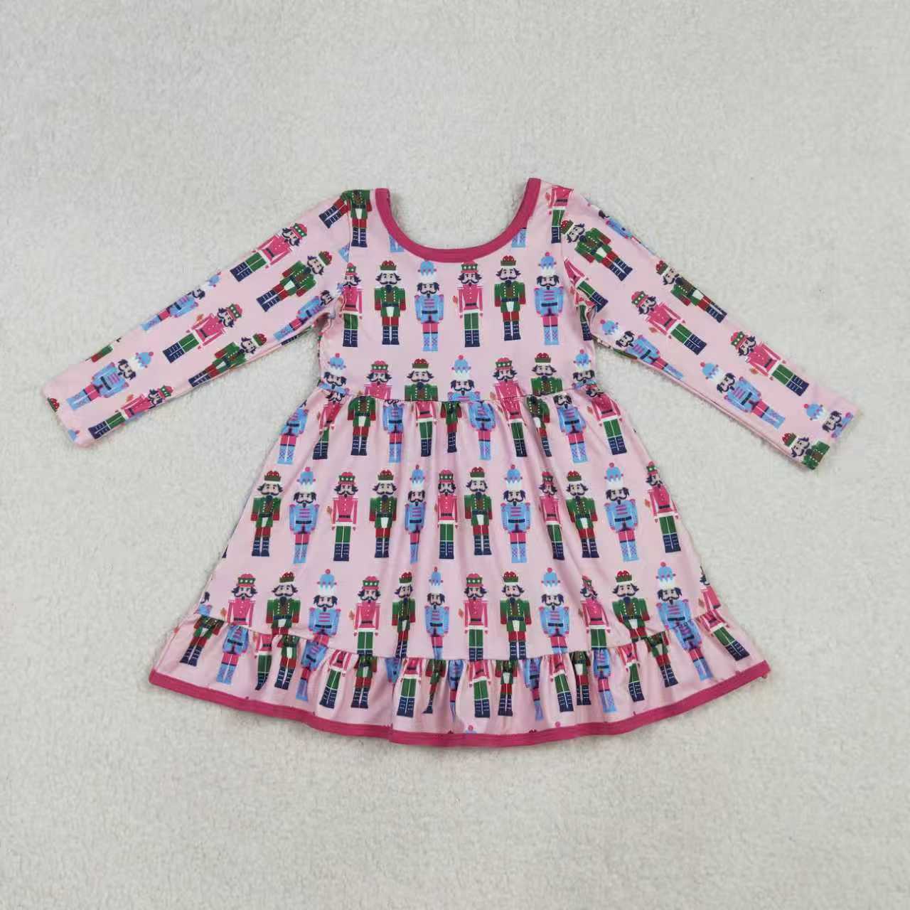 Sibling Boys Girls Long Sleeves Soldier Christmas Pajamas Zipper Romper Set Clothes RTS