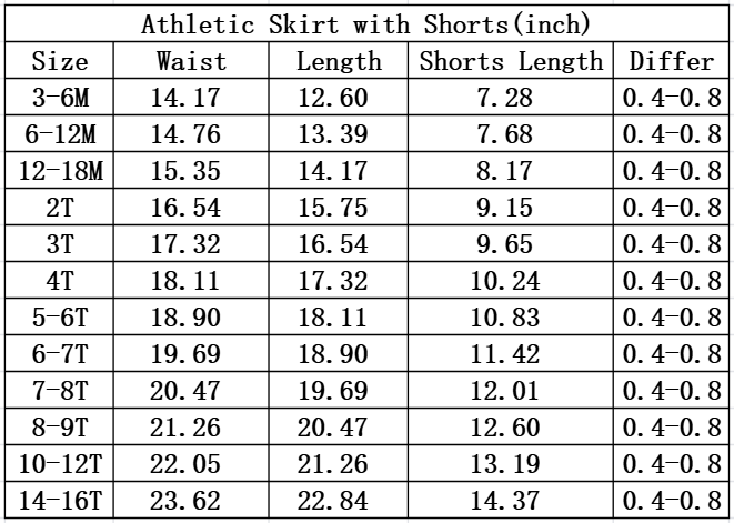 Baby Girl Toddler Yoga Active Shorts Skirt Skorts Bottoms RTS