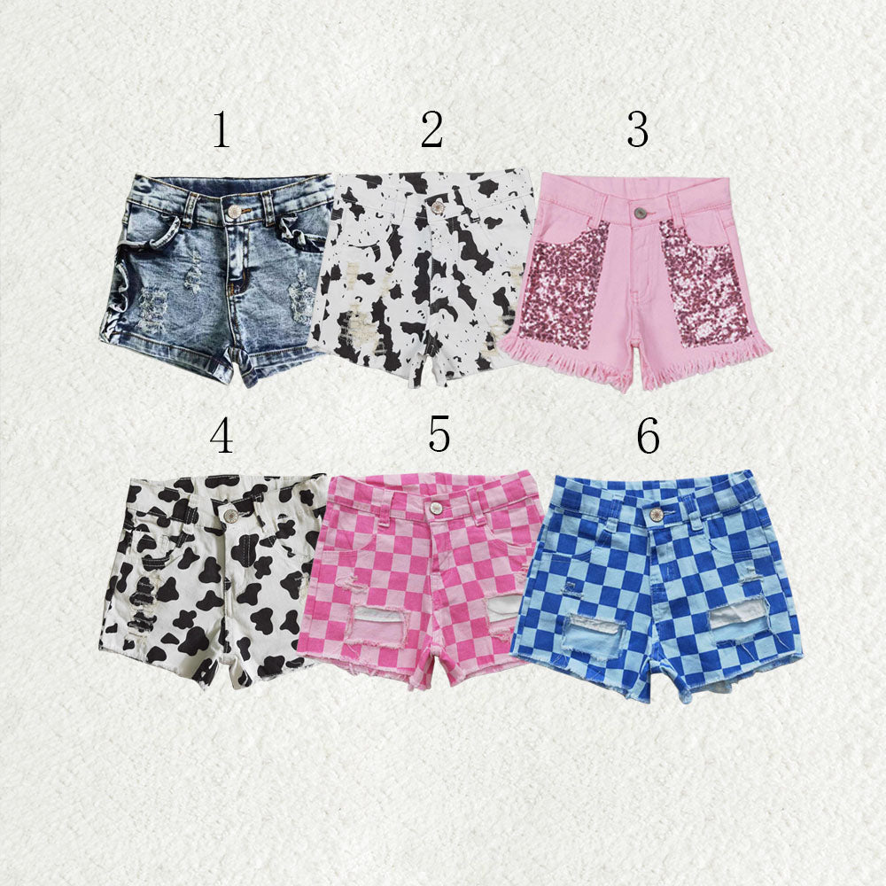 Baby Girl Toddler Denim Shorts Bottoms Sibling Clothes RTS